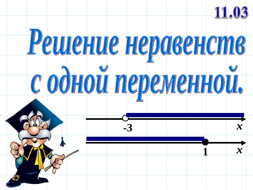 Решение неравенств с одной переменной. Неравенства с одной переменной.